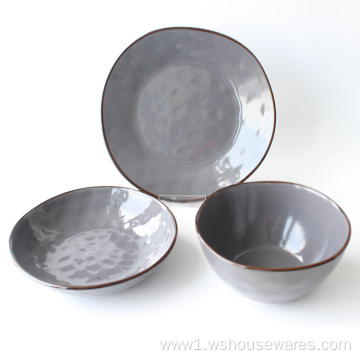 ceramic dinnerware sets with reactive glaze for home